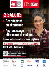Salon L'Etudiant Apprentissage alternance métiers de Bordeaux des 4 et 5 mars 2022 